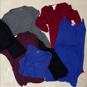 Motherhood Maternity Collection in Red, Blue, Black and Gray